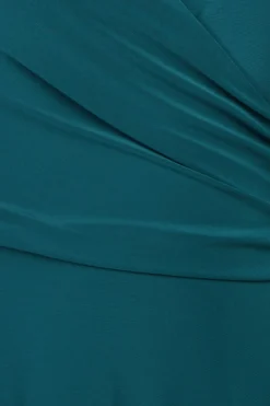 Women * Asymmetrical Wrap Midi Dress - Botanical Green