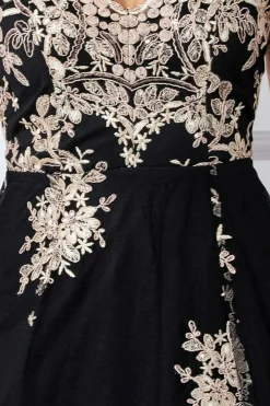 Women * High Low Scalloped Midi Dress