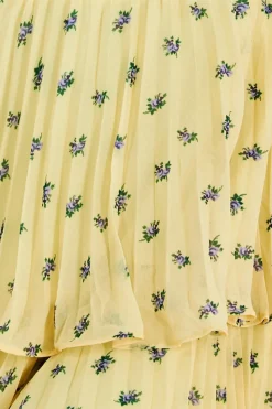 Women * Printed Halter Tiered Midi Dress
