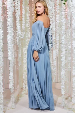 Women * Bardot Chiffon Pleated Maxi