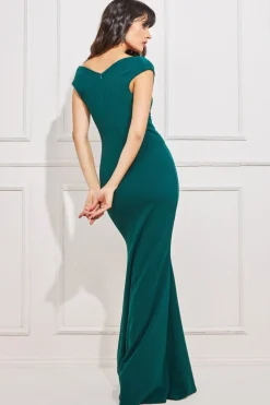 Women * Bardot Pleated Maxi Dress Green