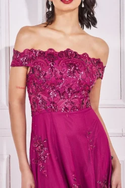 Women * Bardot Sequin & Lace High Low Midi