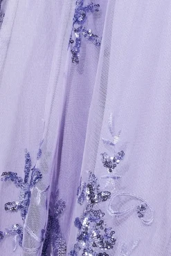 Women * Bardot Sequin & Lace High Low Midi