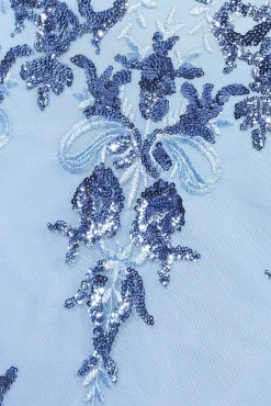 Women * Bardot Sequin Embroidered Maxi Dress - Powder Blue