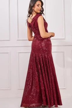Women * Bardot Sequin Pleated Maxi Dress