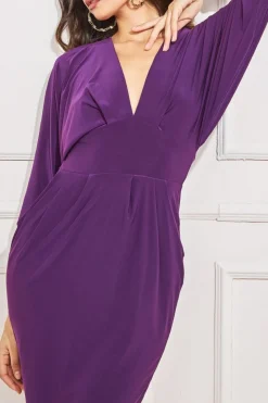 Women * Batwing Sleeve Midi Dress