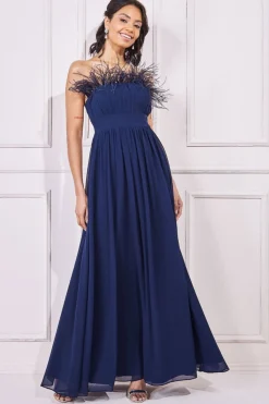 Women * Bridesmaids Chiffon Maxi Dress