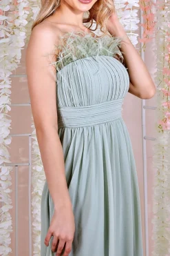 Women * Bridesmaids Chiffon Maxi Dress - Sage Green