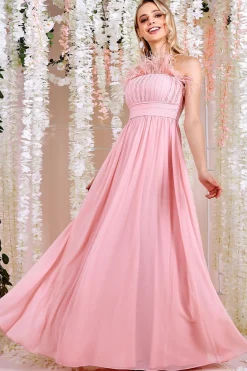 Women * Bridesmaids Chiffon Maxi Dress
