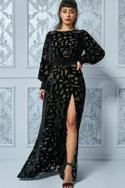Women * Burnout Velvet Maxi Dress