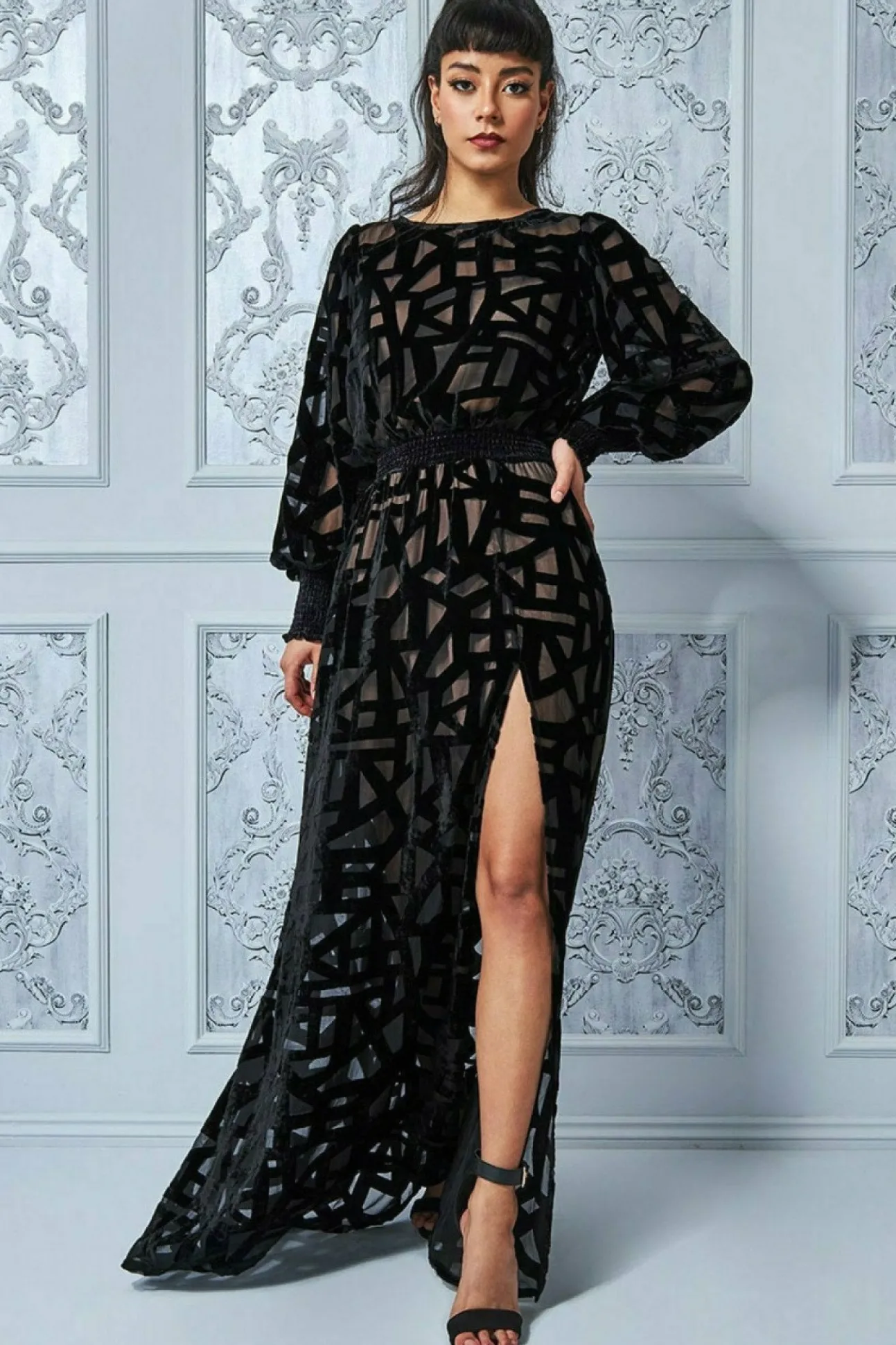 Women * Burnout Velvet Maxi Dress