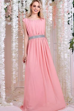 Women * Chiffon Maxi With Embellished Belt