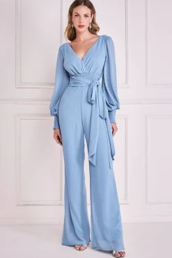 Women * Chiffon Puffy Sleeve Jumpsuit