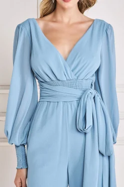 Women * Chiffon Puffy Sleeve Jumpsuit