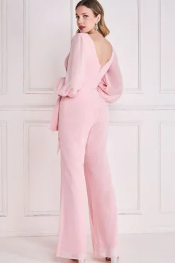 Women * Chiffon Puffy Sleeve Jumpsuit