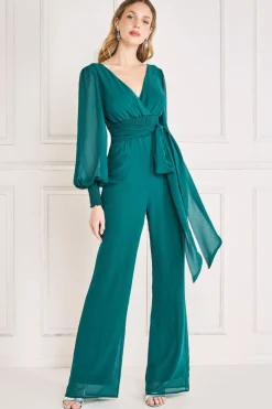 Women * Chiffon Puffy Sleeve Jumpsuit