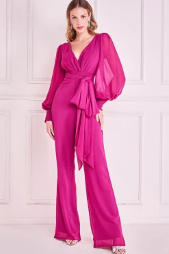 Women * Chiffon Puffy Sleeve Jumpsuit