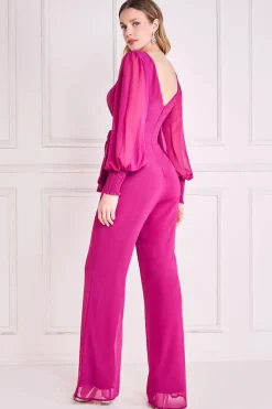 Women * Chiffon Puffy Sleeve Jumpsuit