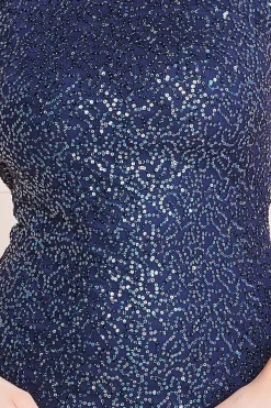 Women * Cowl Back Sequin Maxi