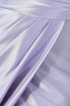 Women * Cowl Neck Bardot Satin Maxi Front Split