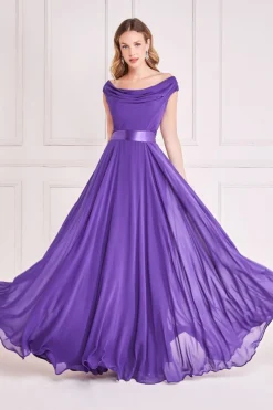 Women * Cowl Neck Chiffon Maxi Dress