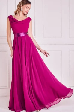 Women * Cowl Neck Chiffon Maxi Dress
