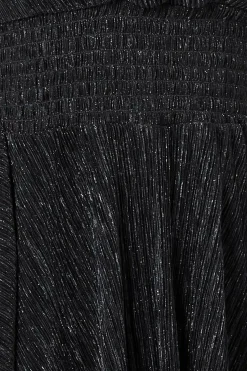 Women * Crinkle Lurex High Low Layered Midi Dress