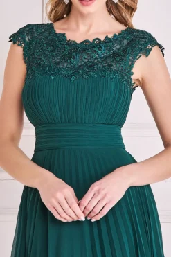 Women * Crochet & Pleated Top Midi