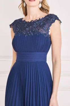 Women * Crochet & Pleated Top Midi