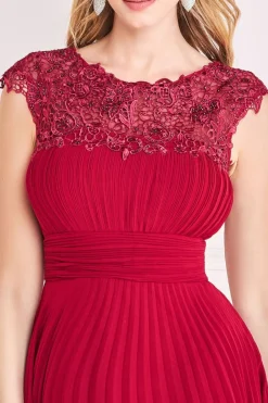 Women * Crochet & Pleated Top Midi