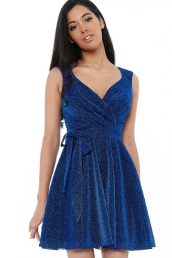 Women * Cross Over Sleeveless Midi Skater Dress