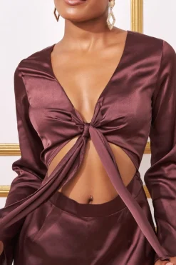 Women * Cut Out Satin Jumpsuit