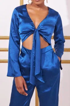 Women * Cut Out Satin Jumpsuit