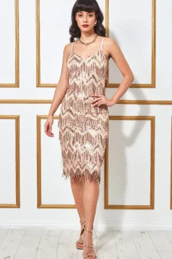 Women * Dangling Sequin Flapper Midi Dress