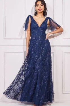 Women * Embroidered Lace Maxi Flutter Sleeves