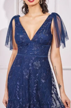 Women * Embroidered Lace Maxi Flutter Sleeves