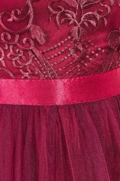 Women * Embroidered Mesh Maxi Dress
