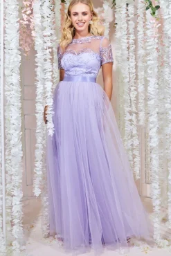 Women * Embroidered Mesh Maxi Dress