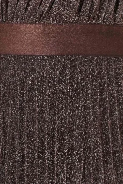 Women * Exclusive Lurex Halterneck Pleated Maxi