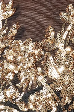 Women * Exclusive Sequin Mesh Embroidered Maxi Dress