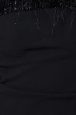 Women * Feather Boobtube Midi Dress