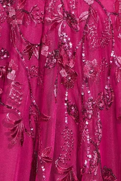 Women * Flared Sleeve Embroidered Maxi Dress