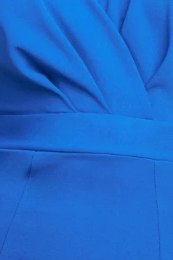 Women * Flared Sleeve Front Wrap Maxi Dress - Royal Blue