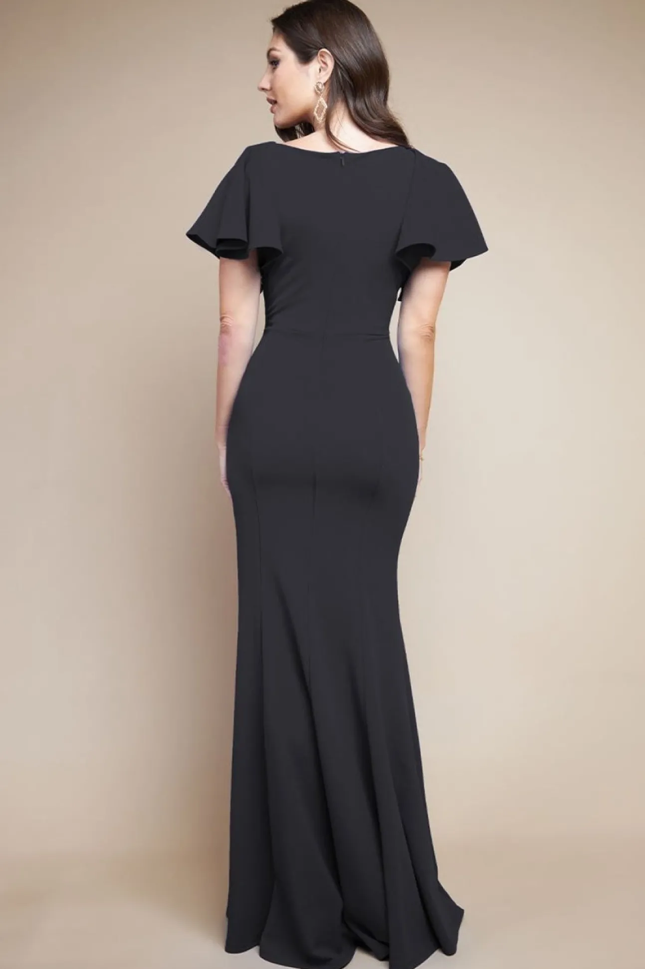 Women * Flared Sleeve Front Wrap Maxi Dress