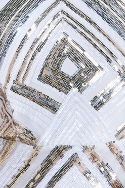 Women * Geometric Sequin Sleeveless Maxi