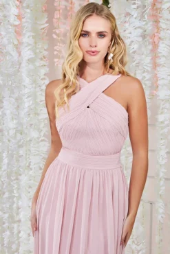 Women * Halter Neck Chiffon Maxi Dress