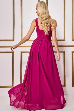 Women * Halter Neck Chiffon Maxi Dress