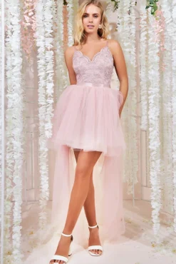 Women * High Low Tulle Midi With Lace Bodice