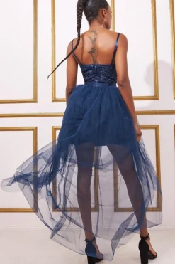 Women * High Low Tulle Midi With Lace Bodice