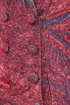 Women * Iridescent Foil Print Blazer Mini Dress